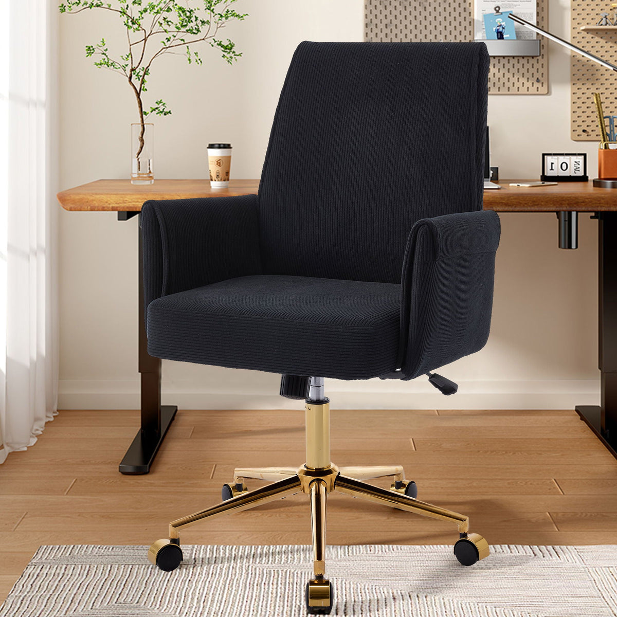 Ergonomic Mid Back Office Chair with Memory Foam Cushion - Multiple Colors