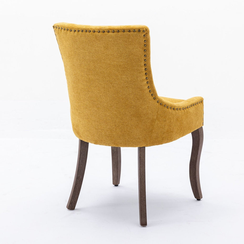 Ultra Side Dining Chair Set with Solid Wood Legs - Multiple Colors