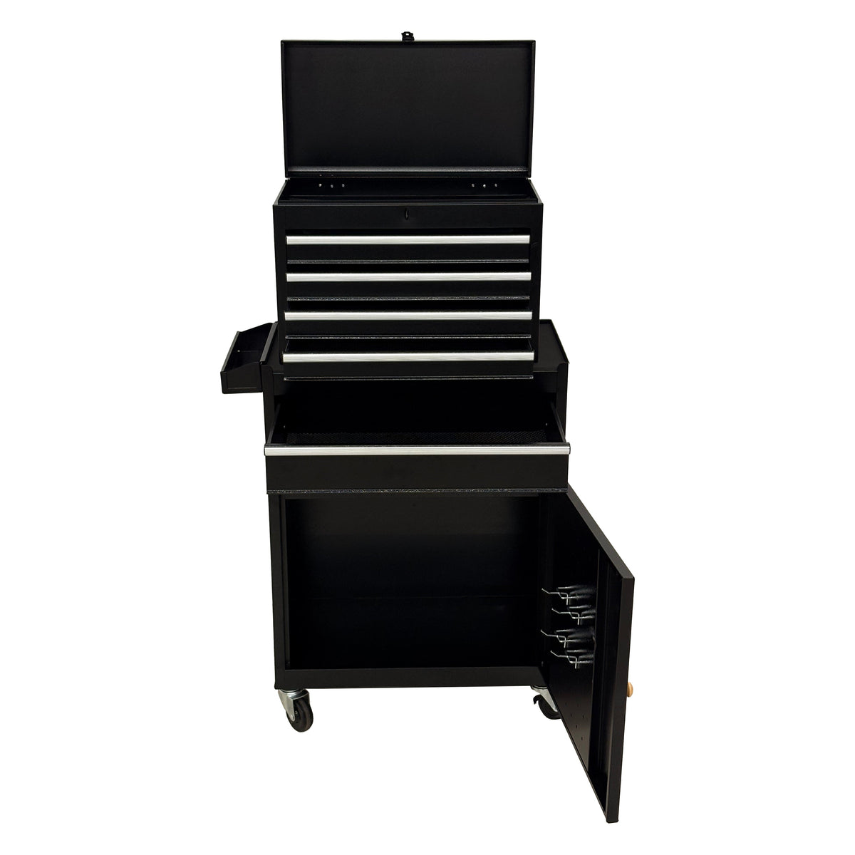 5-Drawer Rolling Tool Chest with Lockable Wheels - Black