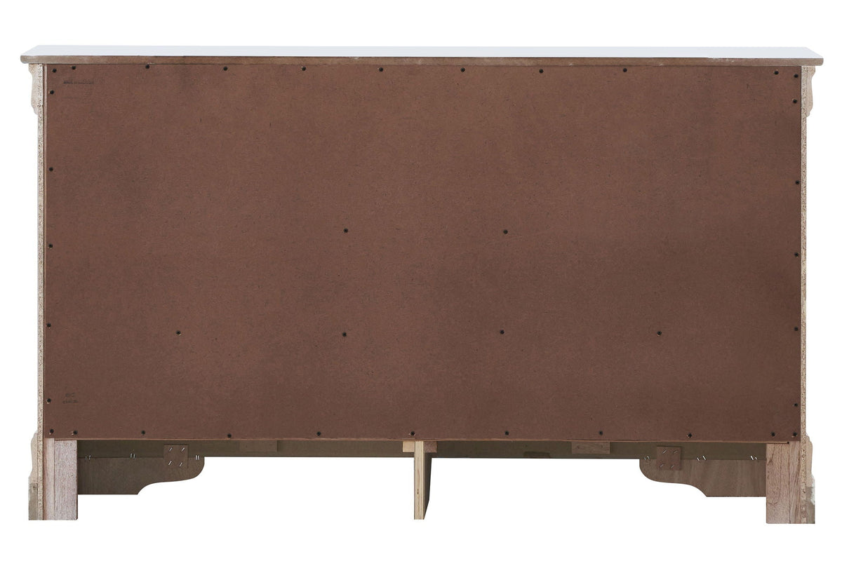 Silver Champagne Dresser with Embossed X Design - Verona