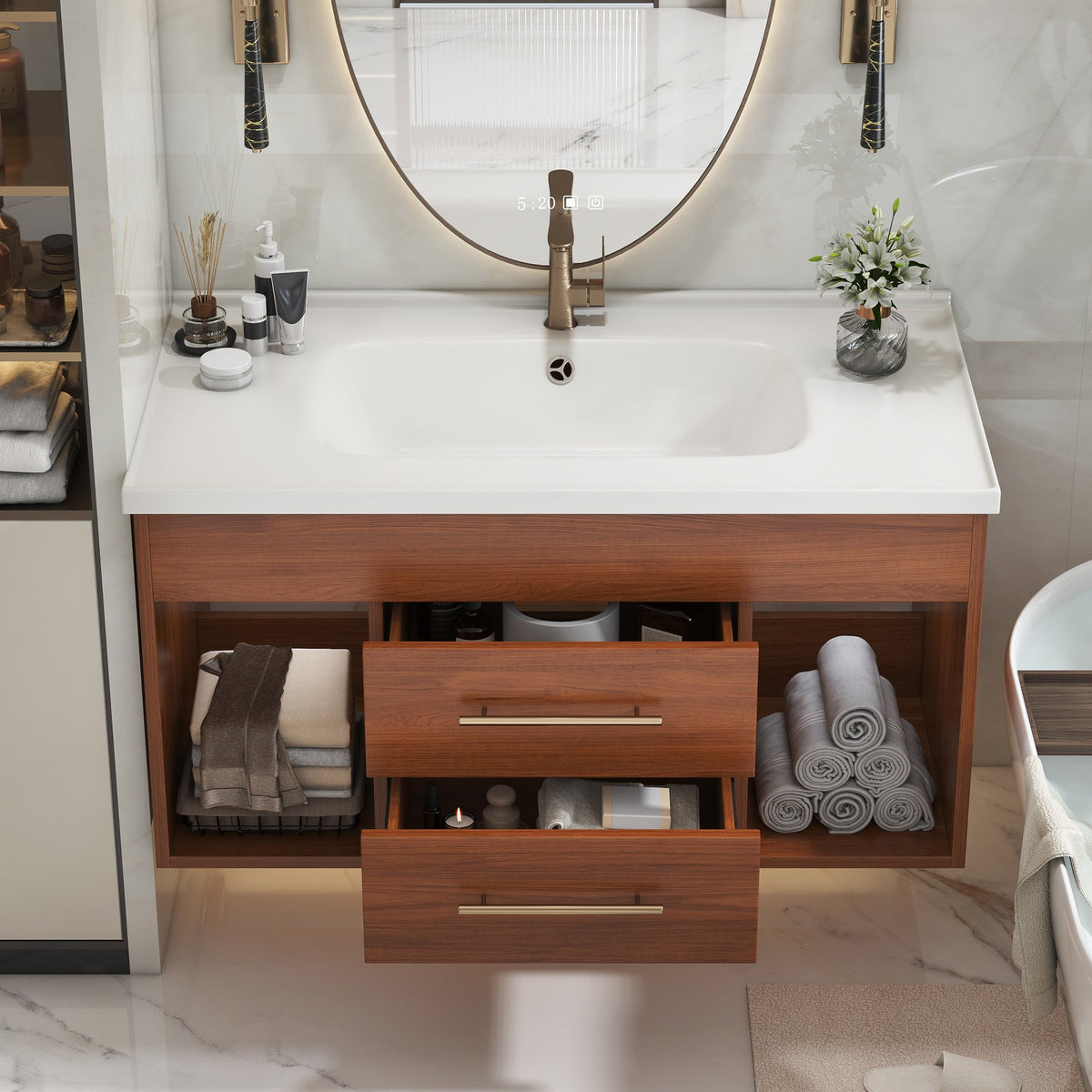 Mid-Century Modern Single Bathroom Vanity