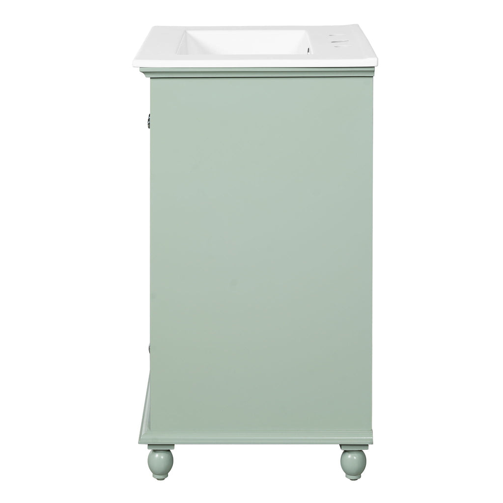 Modern Bathroom Vanity With Sink, Cabinet, And Drawers
