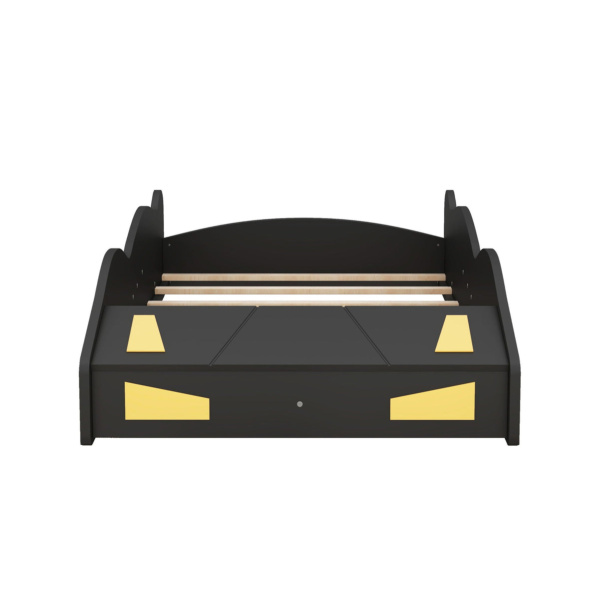 Race Car Platform Bed with Storage and Wheels - Black or Blue