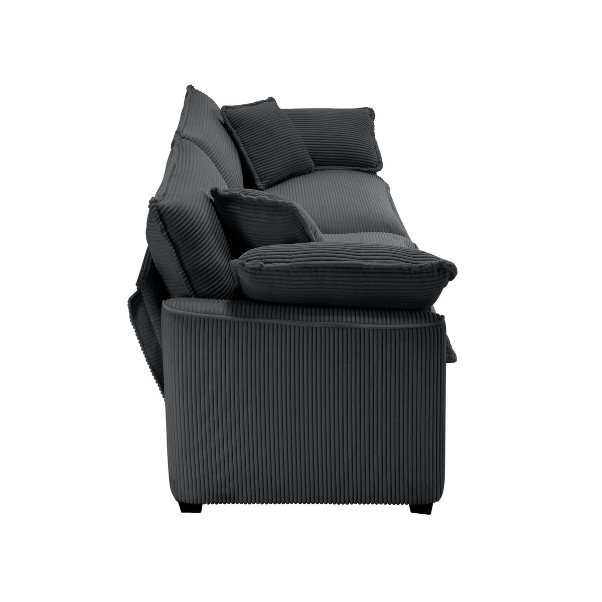 Modern Upholstered Deep Seating Loveseat with 4 Pillows - Multiple Colors