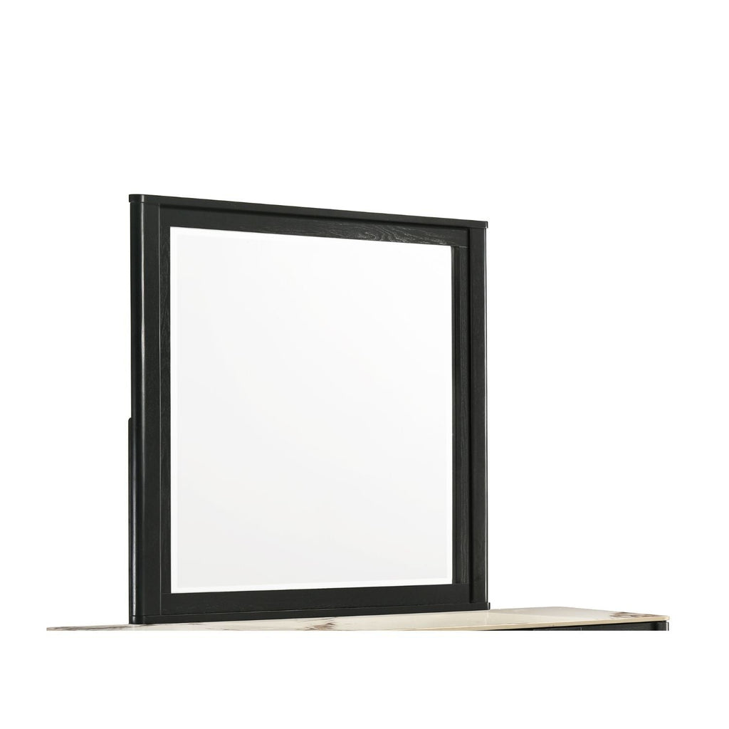 Black Bedroom Mirror with Deep Frame - Opel