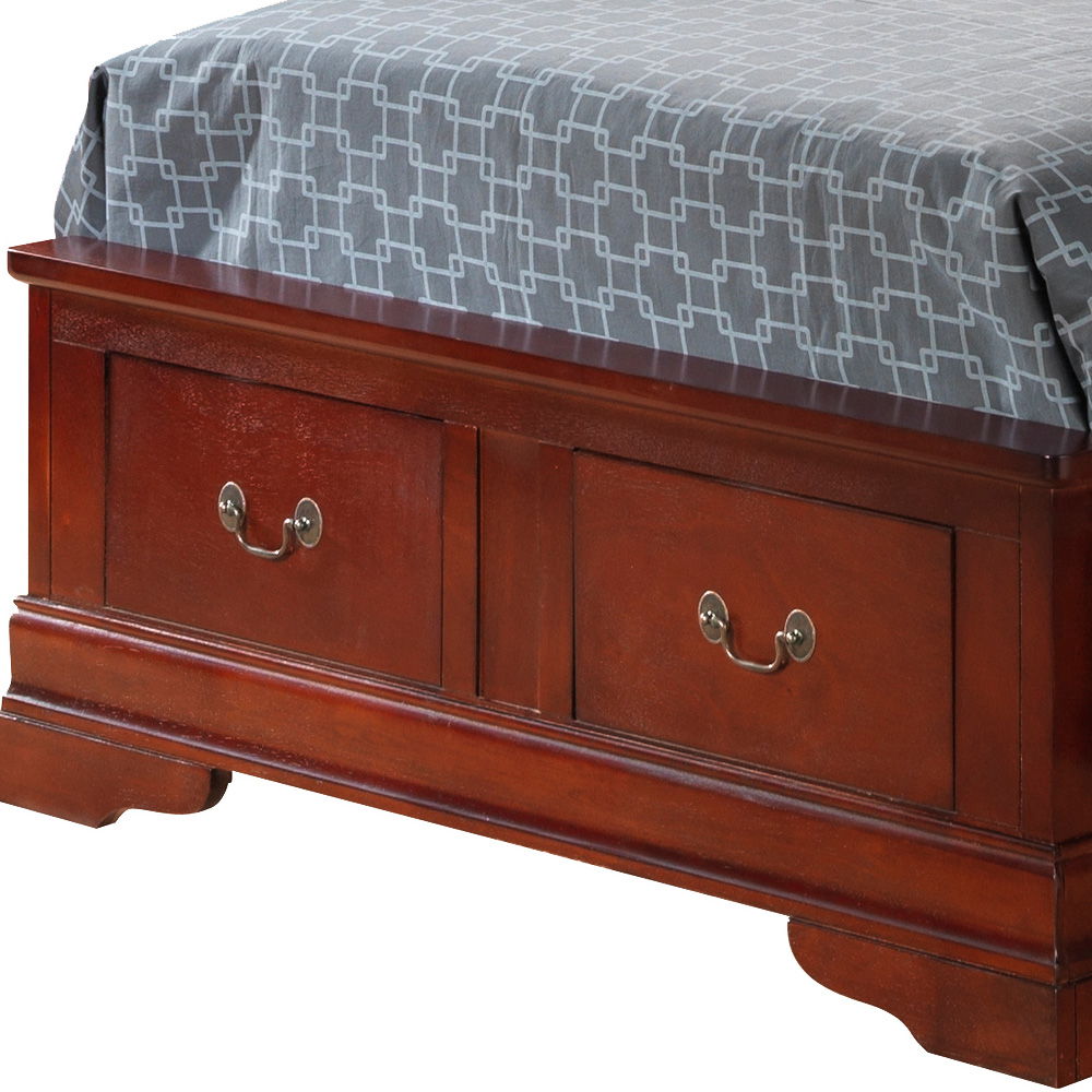 Upholstered Panel Sleigh Storage Bed with Dove Tail Drawers - Multiple Colors