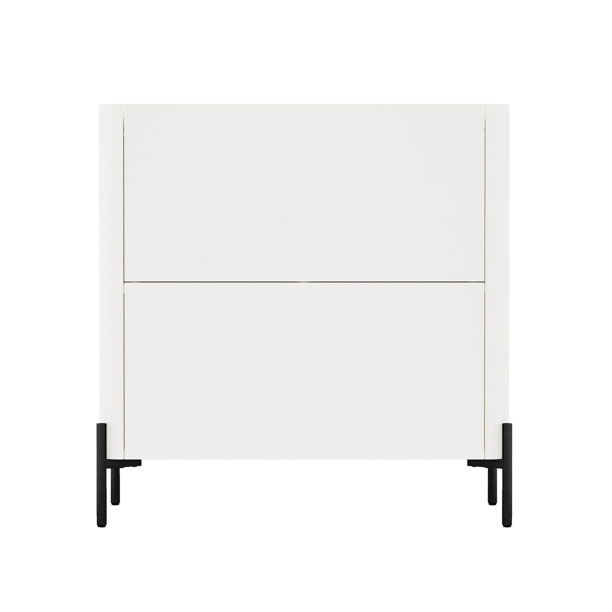 Abbey Accent Cabinet with Soft Close Doors and Rounded Edges - White or Light Brown