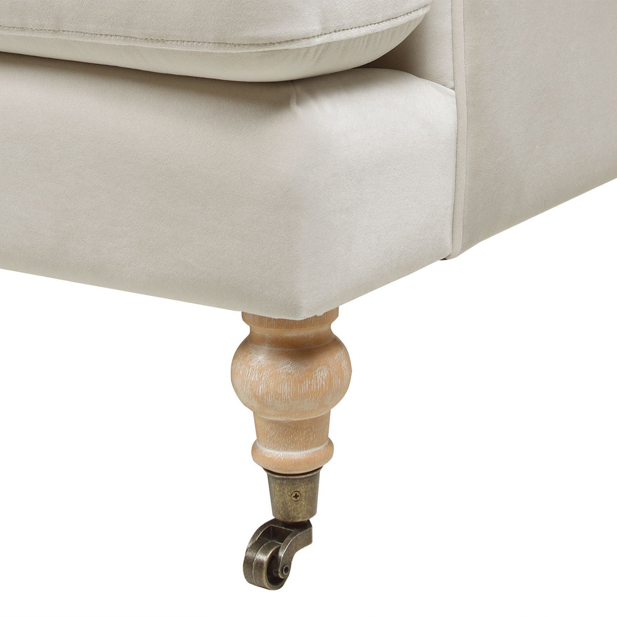 Two Cushion Tightback Sofa with Removable Cushions - Beige or Light Brown
