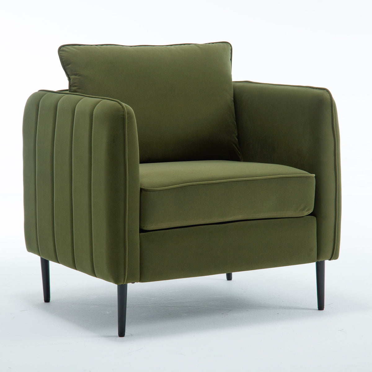 Accent Chair with Removable Pillow - Dark Green or Dark Red