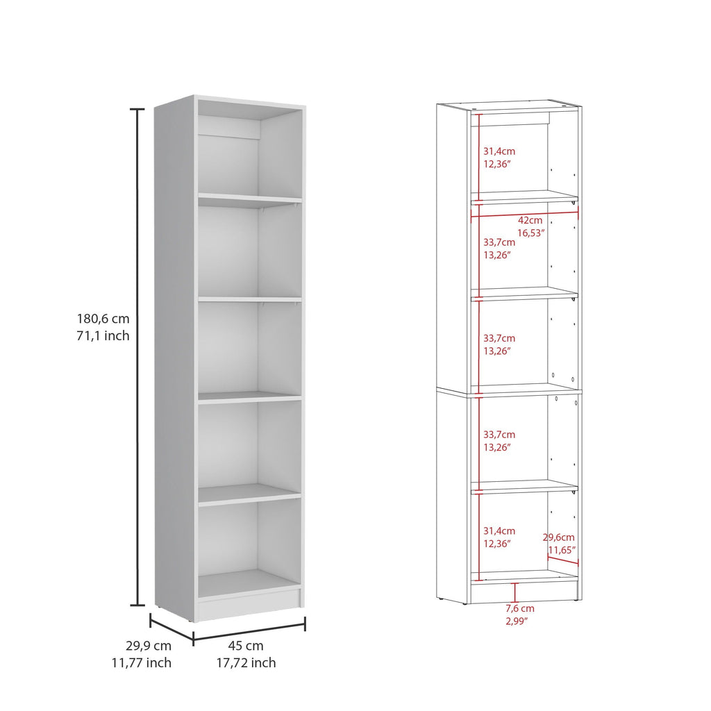 3 Piece Living Room Set with Bookcases - Spacious Design - White