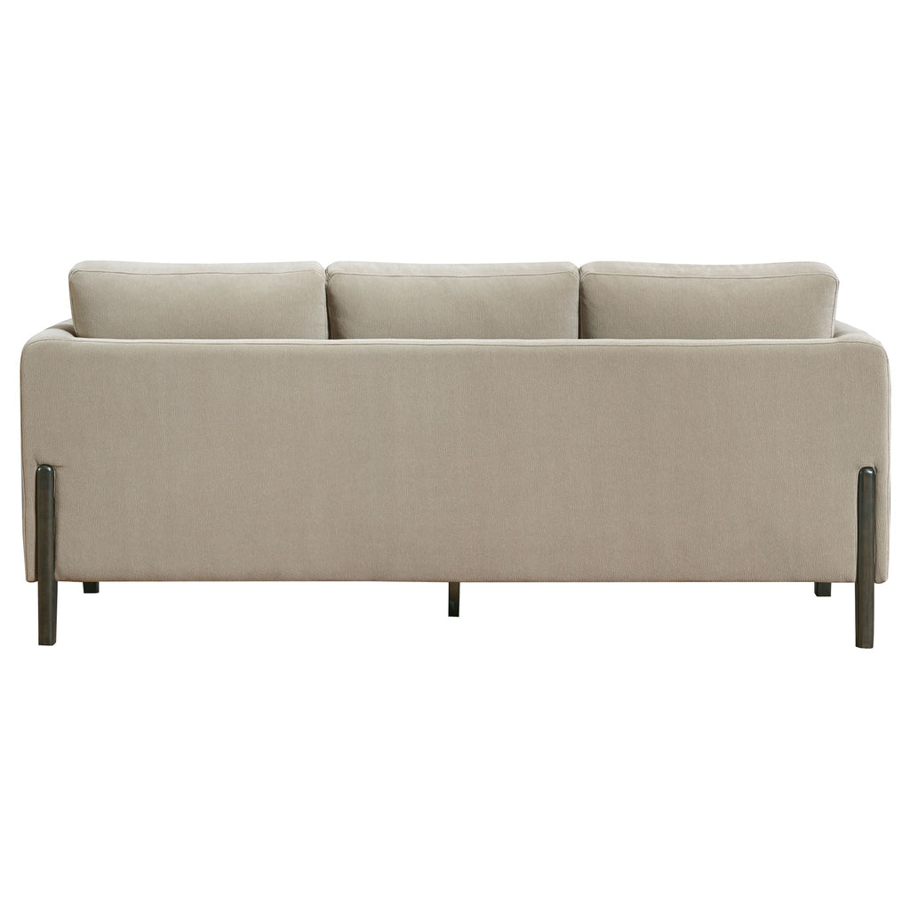 Islington Fabric Upholstered Panel Arm Sofa Taupe