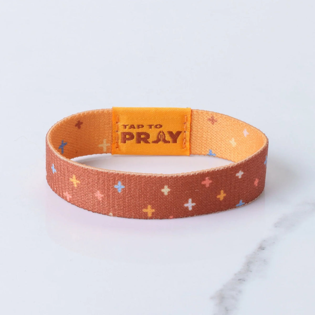 God is Good Orange Tap to Pray Wristband