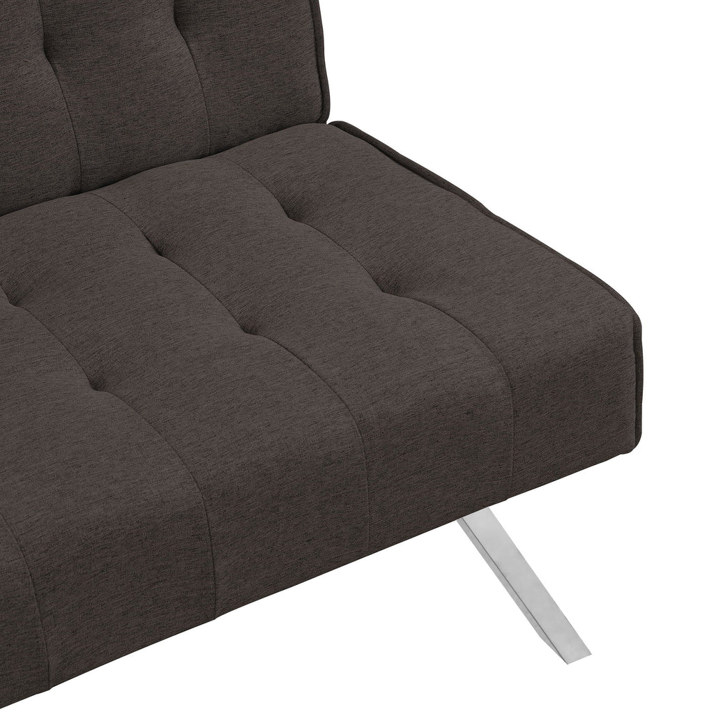 Modern Sofa Bed with Wood Frame and Stainless Legs - Multiple Colors