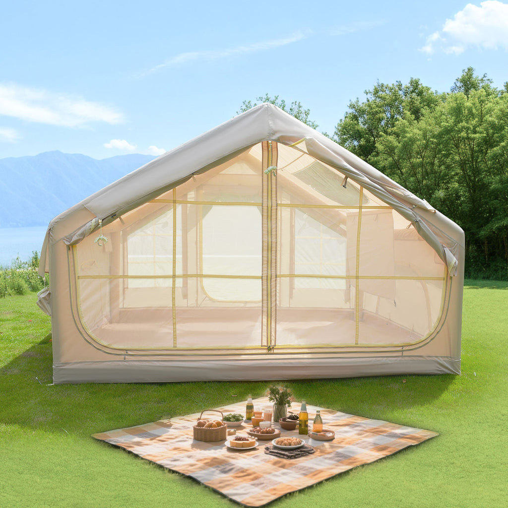 Inflatable Camping Tent with Clear Skylight – Oxford Fabric, Waterproof