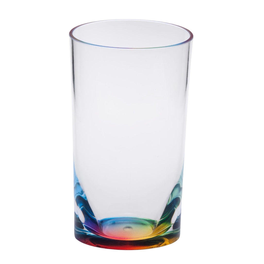 Clear Oval Halo Acrylic Hi Ball Glasses, Set of 4 – BPA-Free, 15oz