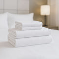 King Luxury Cotton Sheet Set with Soft 100% Cotton - White