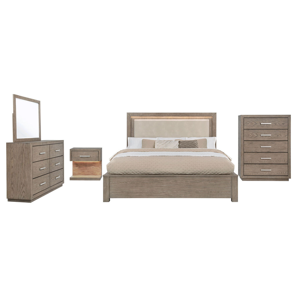 Kenora 5-piece Queen Bedroom Set Barley Brown
