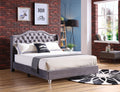 Transitional Upholstered Bed with Jewel Tufting – Multiple Colors