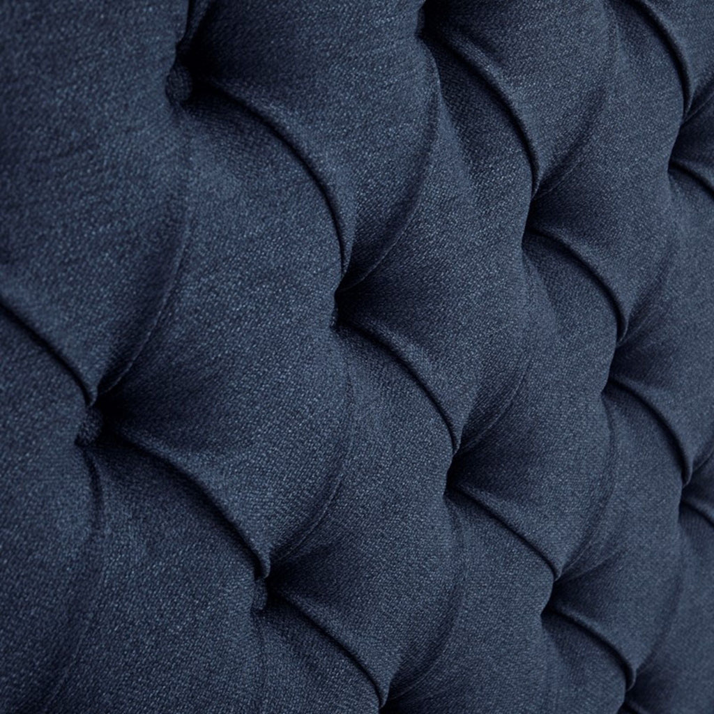 Transitional Upholstery Headboard with Tufted Buttons and Nailhead Trim - Queen, Gray or Blue