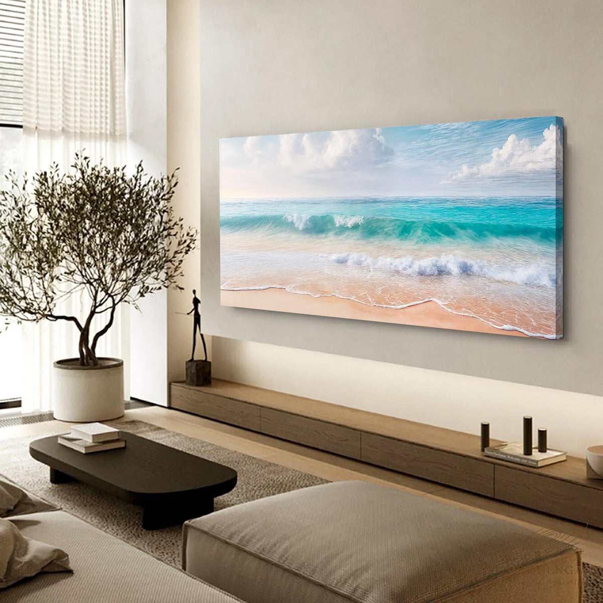 Serene Ocean Wave Coastal Wall Art XII