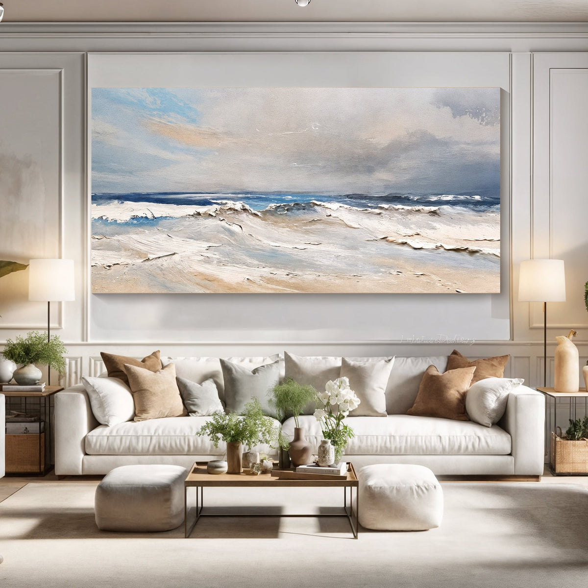 Serene Ocean Wave Coastal Wall Art IX