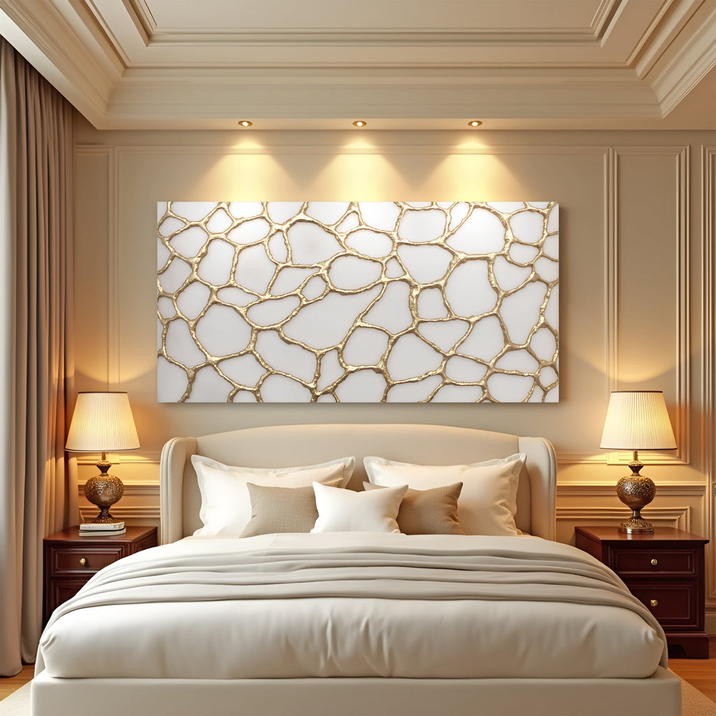 Golden Neurons Wall Art