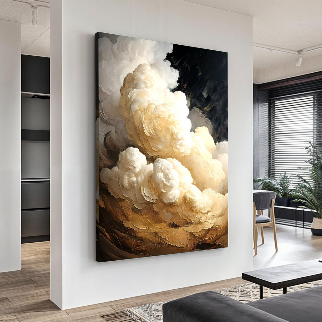 Beige Cloud Abstract Wall Art