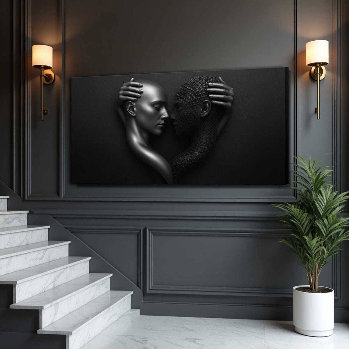Eternal Love Figure Abstract Wall Art III