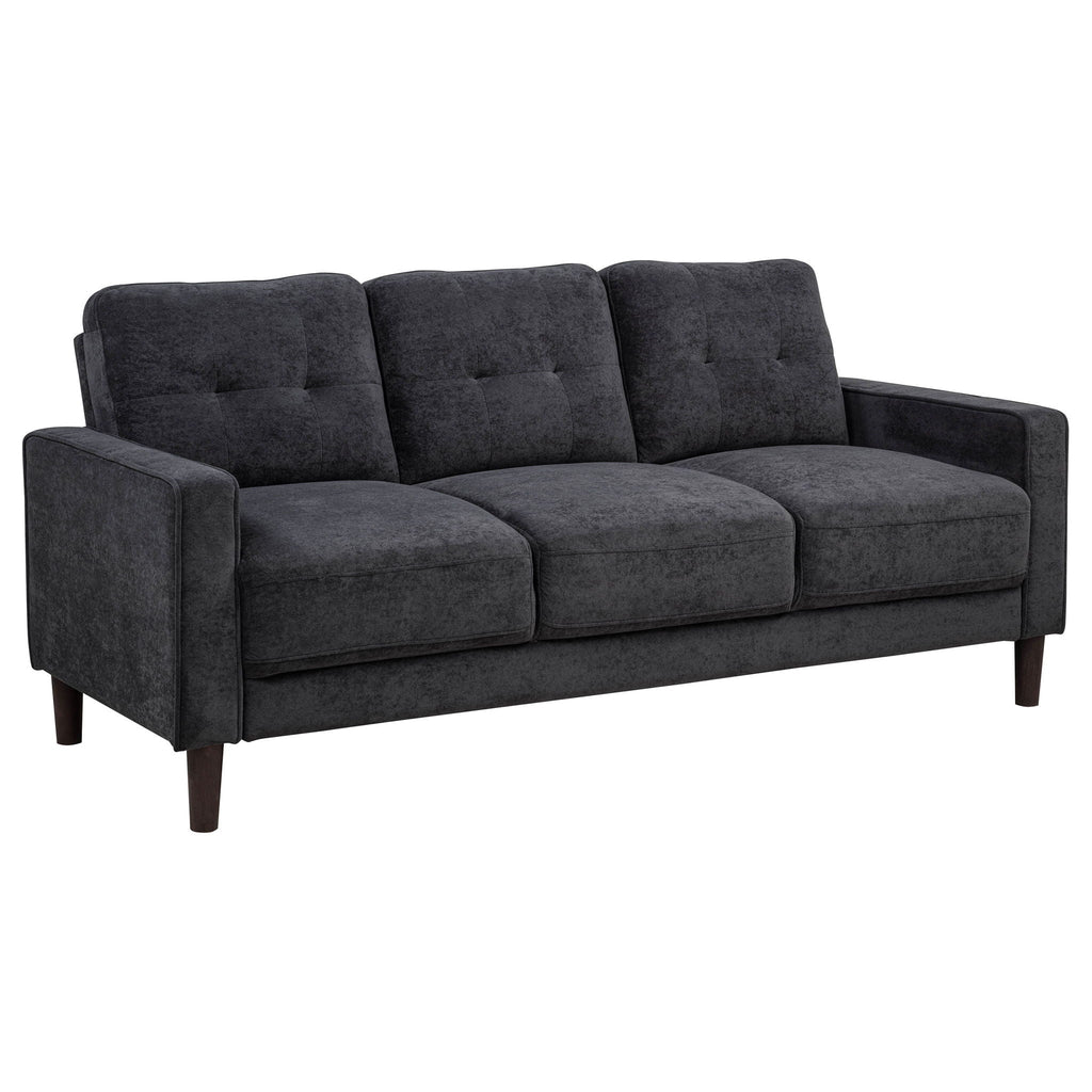 Bowen II 2-piece Upholstered Track Arm Sofa Set Steel Grey
