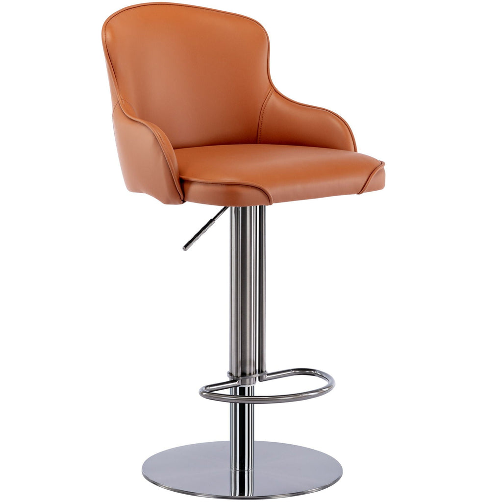 Titanium Stainless Steel Bar Stool with Backrest