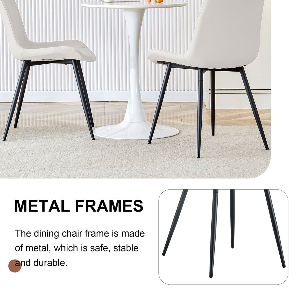 Modern Medieval Cushioned Chairs with Suede Backrest - Pearl Silver, White, or Gray