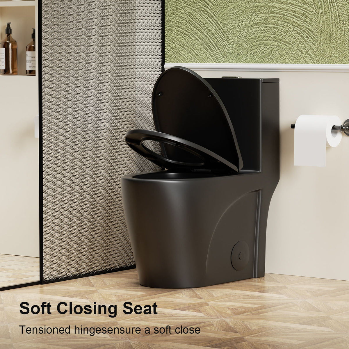 1 Piece Toilet with Tornado Flush and Dual Flush - ADA Height Chair - Gray, Pink, or Black