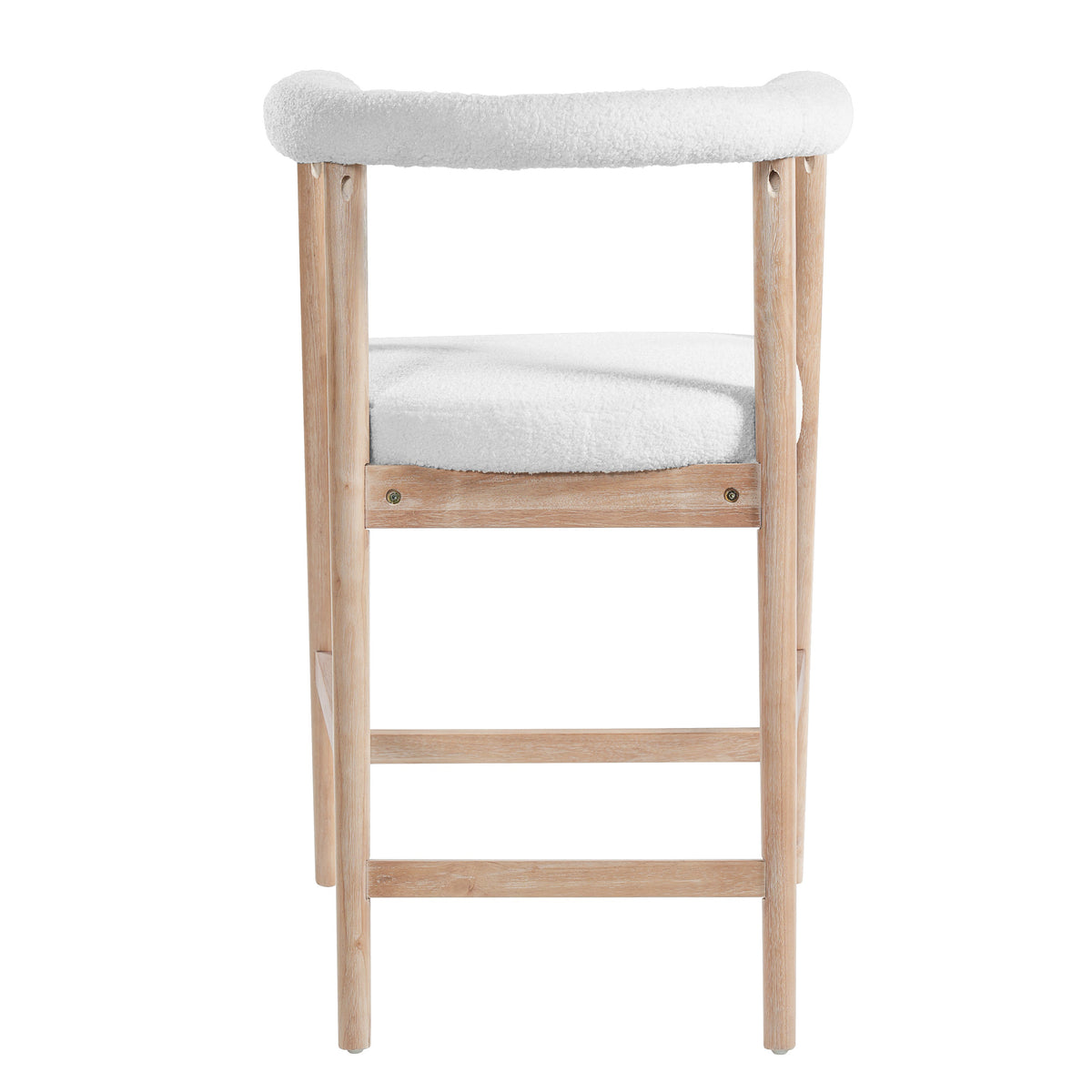 Natural 25" Seat Height Bar Stools with Back, Set of 2