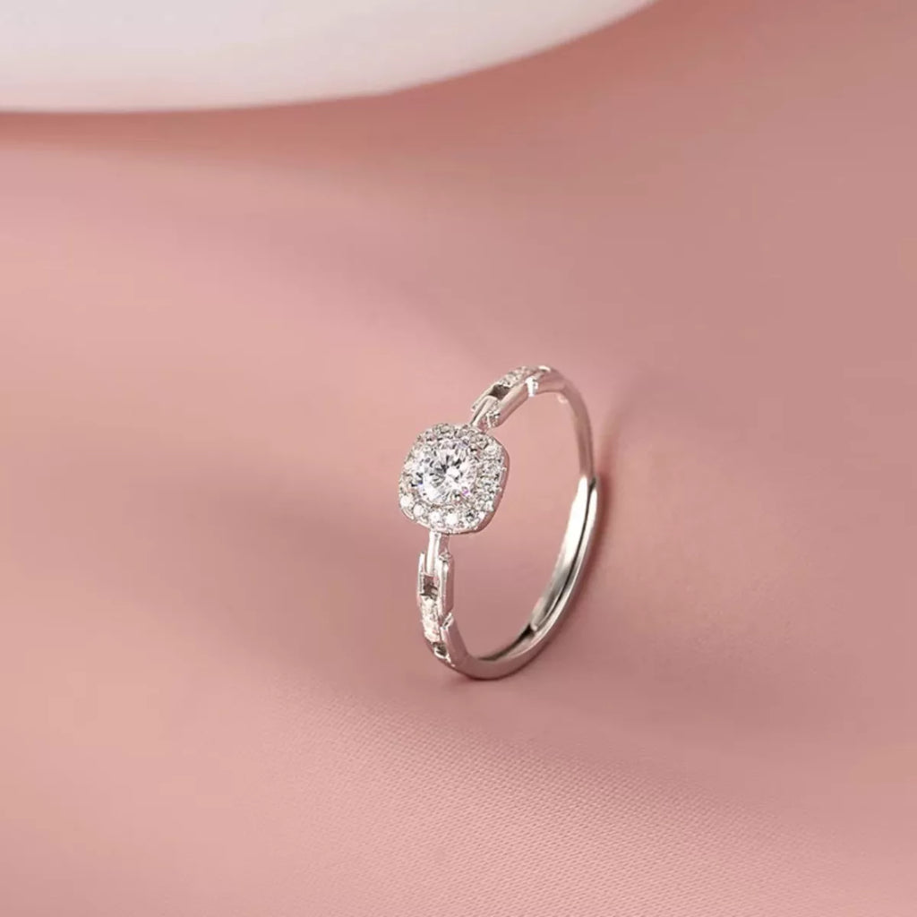 925 Sterling Silver Zircon Ring