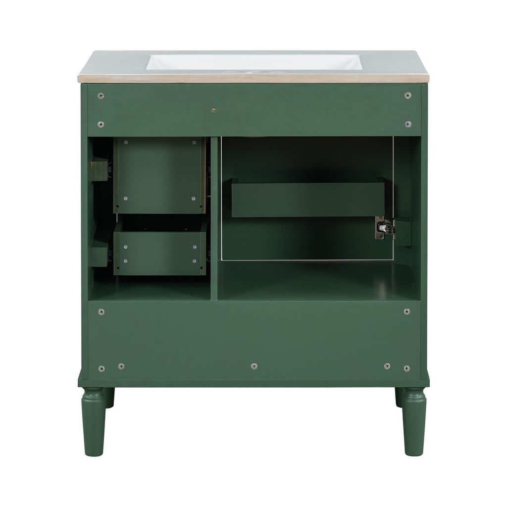 Traditional Bathroom Vanity Set with Soft Close Doors - Multiple Colors