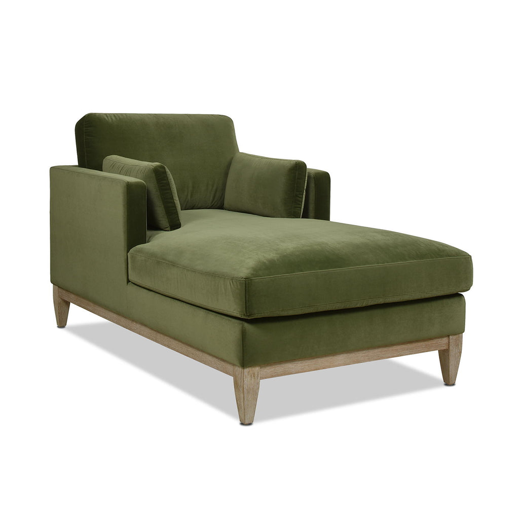 Modern Farmhouse Chaise Lounge Chair with Removable Cushions - Choice of Color