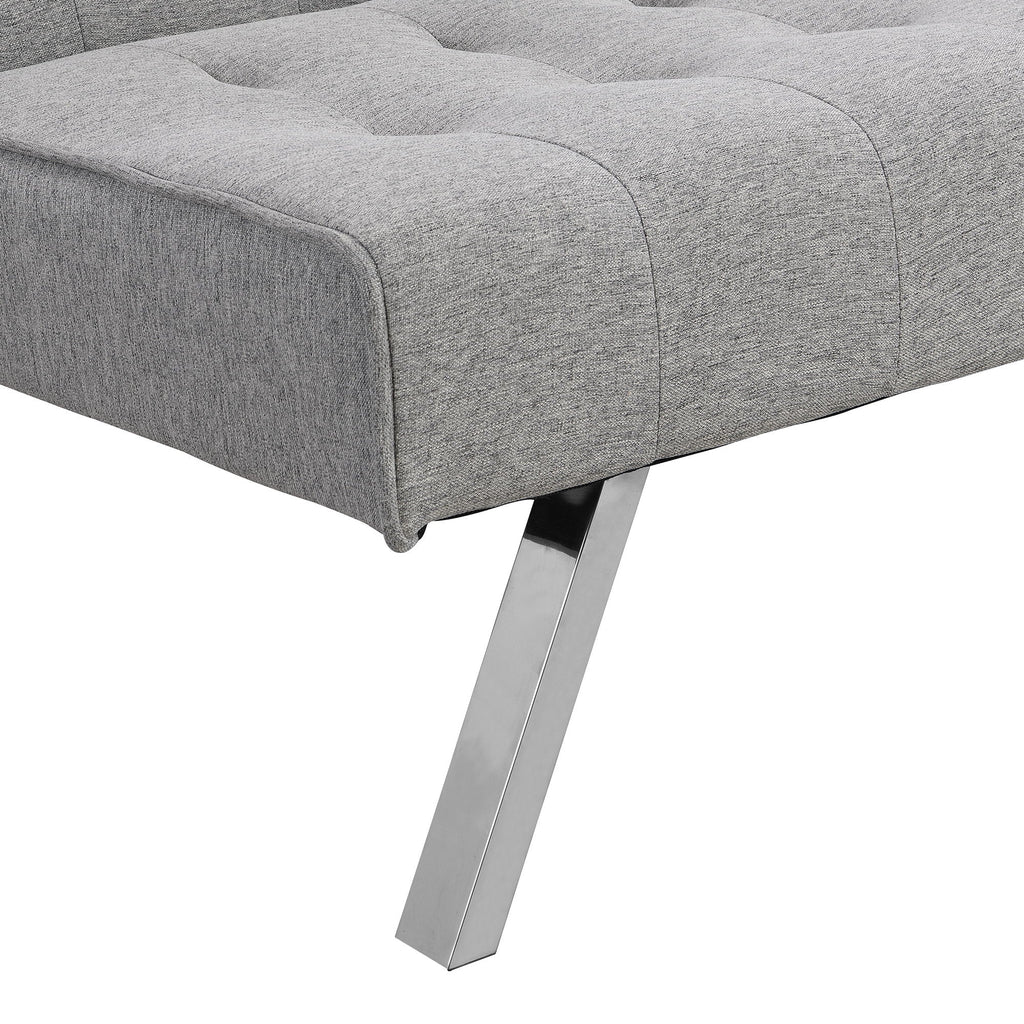 Modern Sofa Bed with Wood Frame and Stainless Legs - Multiple Colors