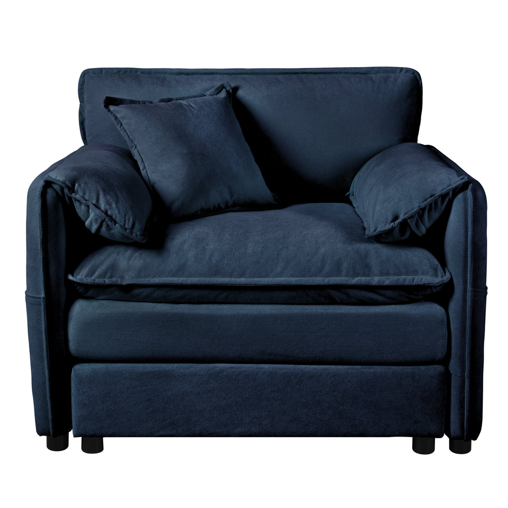 Modern Upholstered Sofa Chair with Dual-Layer Cushions – Chenille
