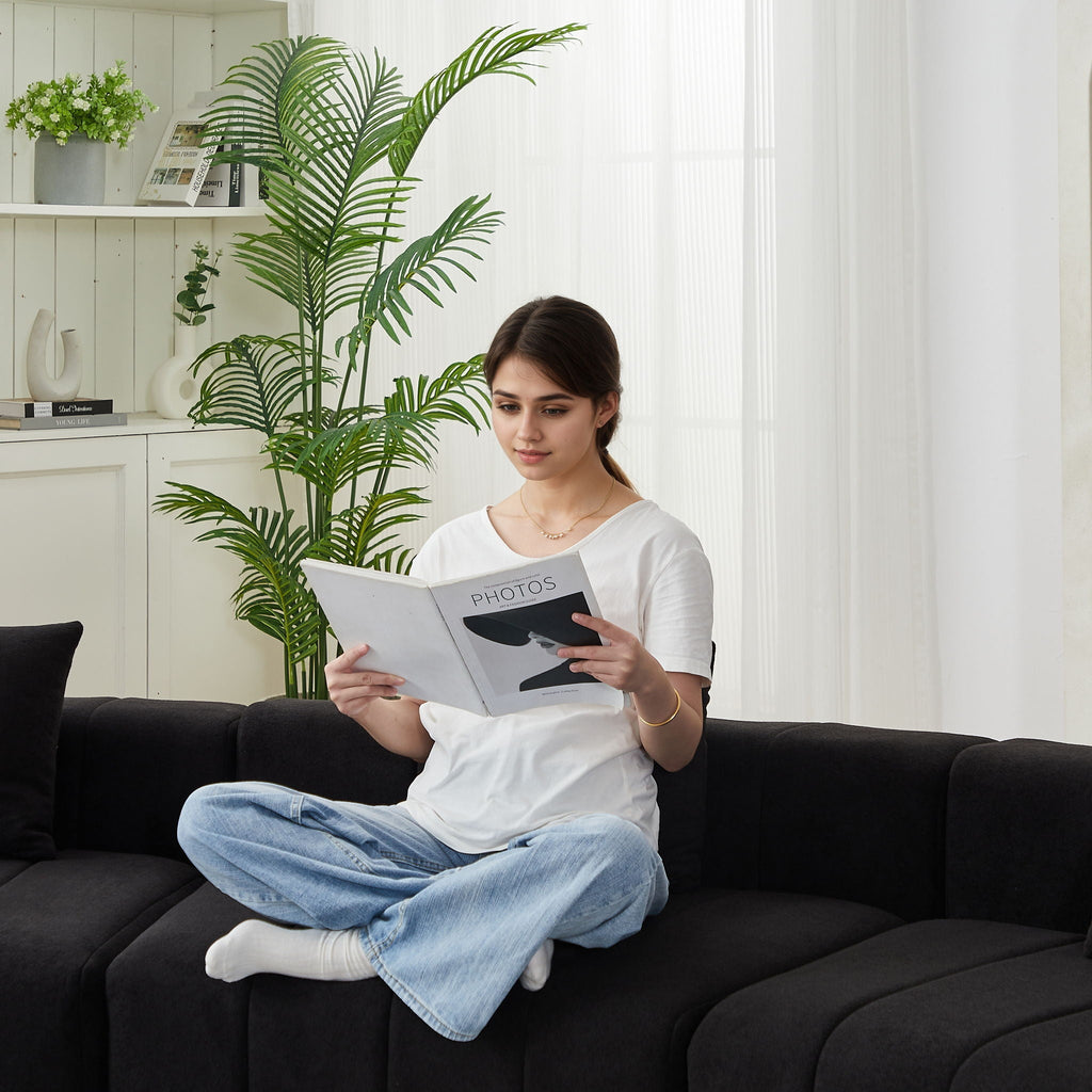 Modular Sectional Sofa with 2 Pillows – Symmetrical Design