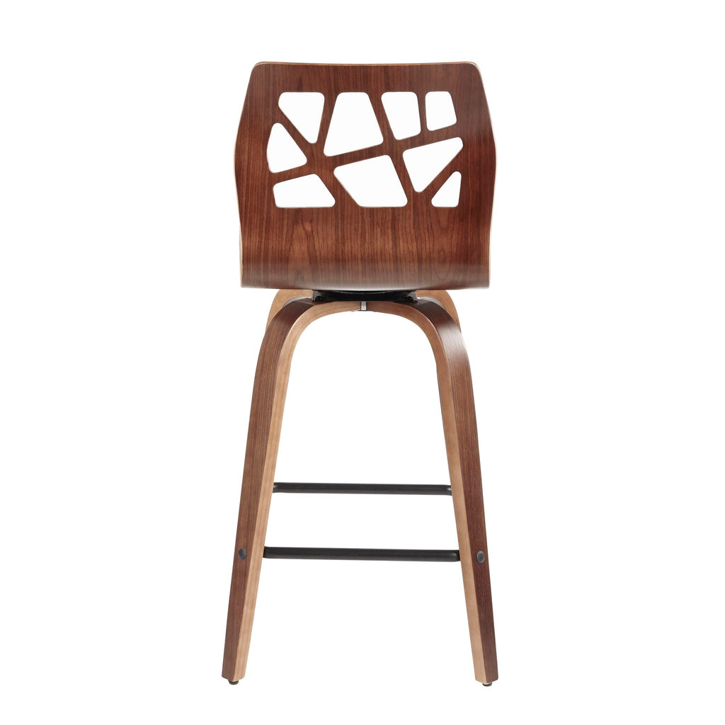 Mid-Century Modern Counter Stool Set with Swivel - Gray or Light Blue