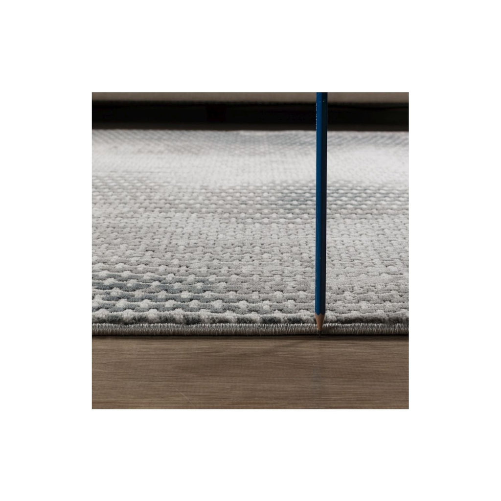 Gray Contemporary Area Rug with 3D Effect - Geometrix