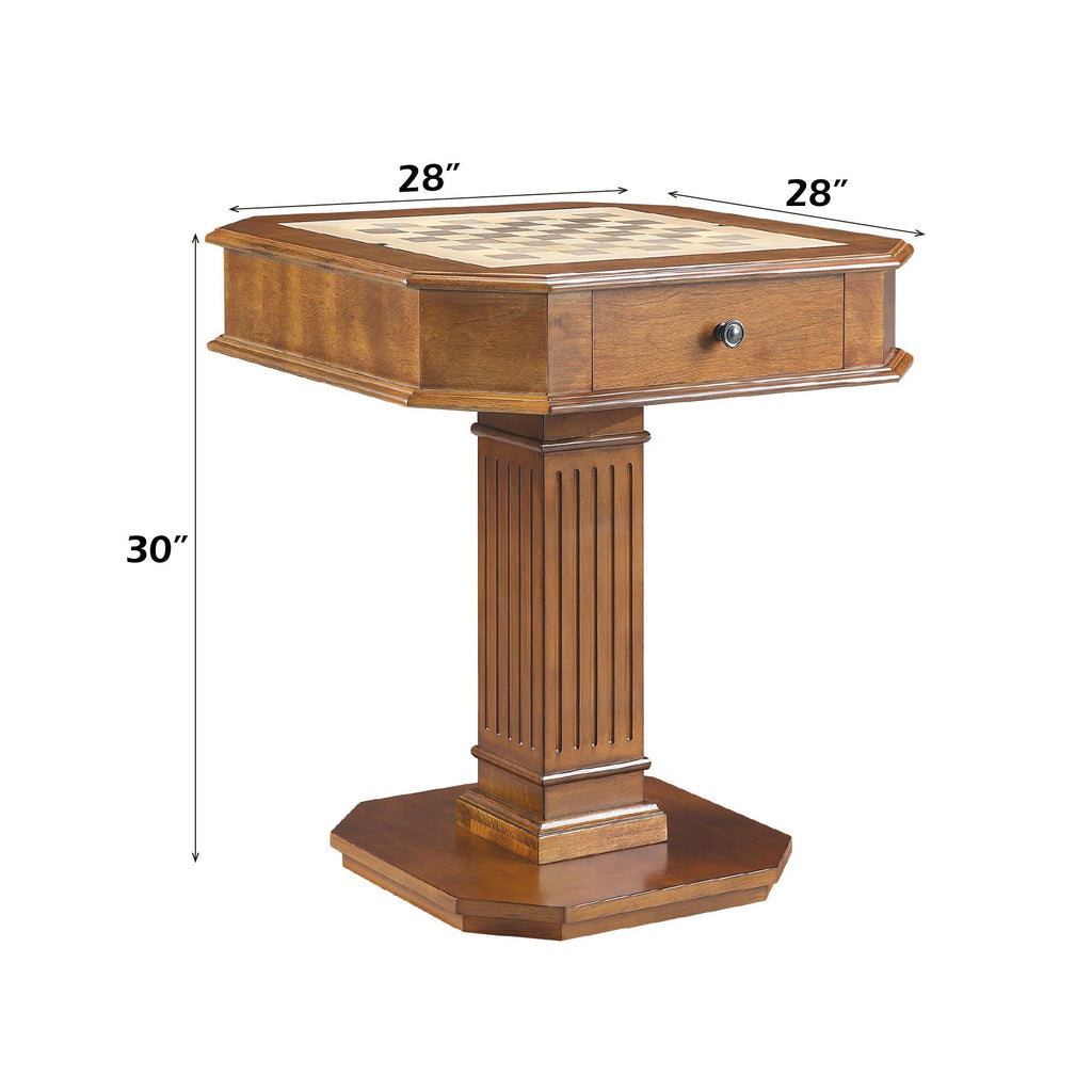 Galini Game Table with Storage Drawers - Walnut