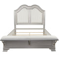 Pearl Silver 3 Piece Bedroom Set with LED Headboard and Footboard Bench