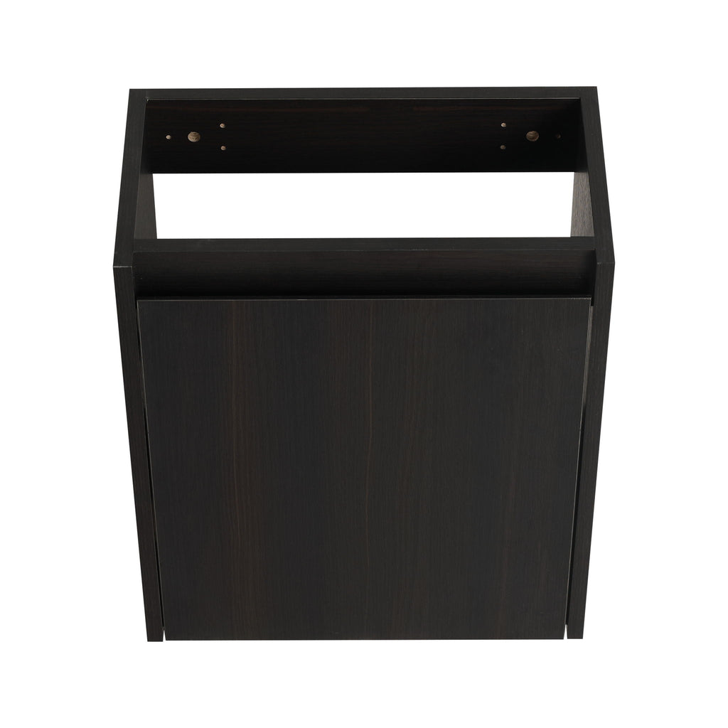 Modern Bathroom Vanity with Ceramic Basin and Storage Cabinet - Light Brown, Black, or White