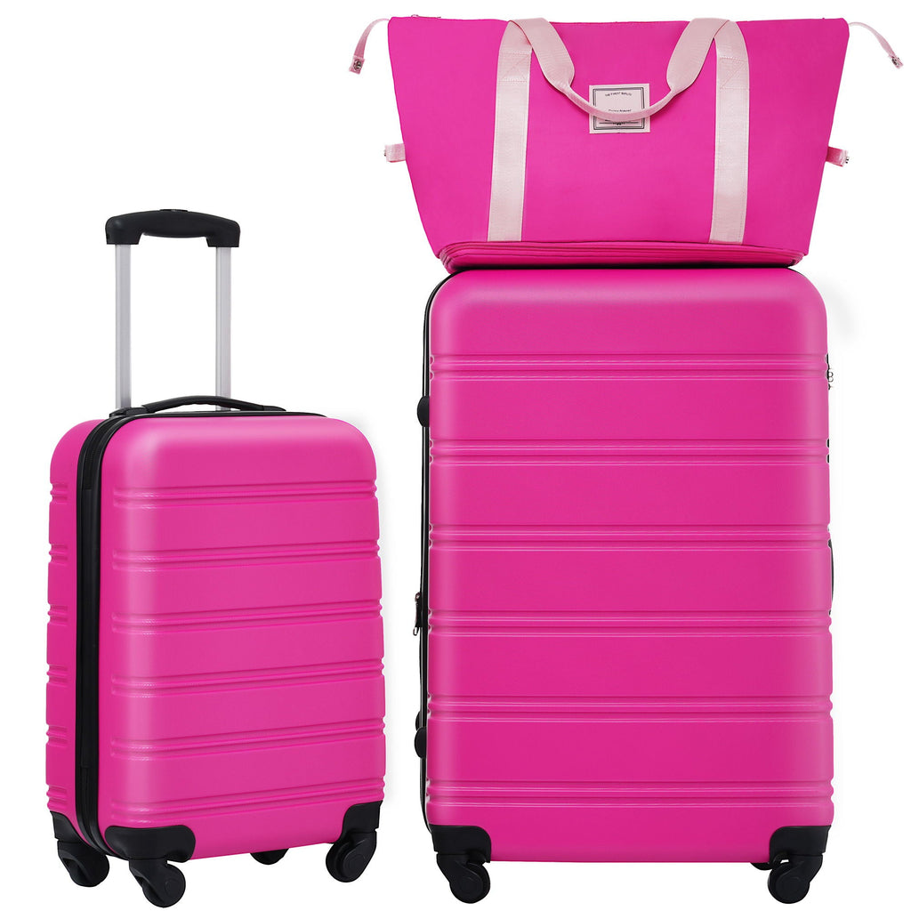Hardshell Luggage Set with TSA Lock - Pink