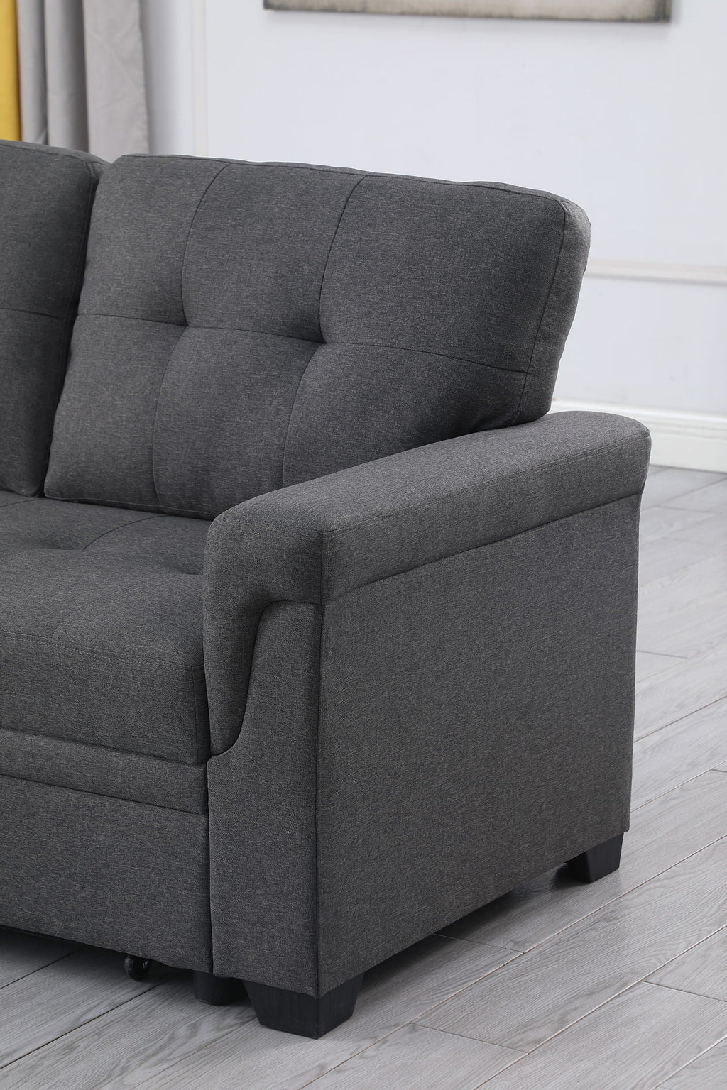 Lucca Reversible Sleeper Sectional Sofa With Storage Chaise