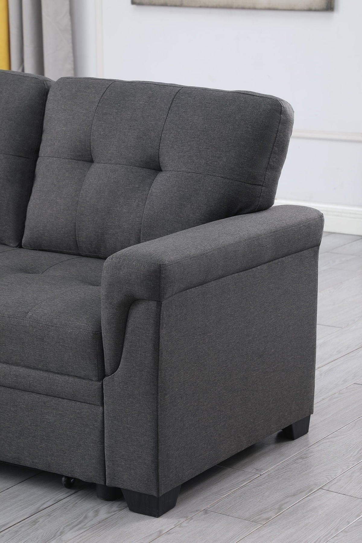 Lucca Reversible Sleeper Sectional Sofa With Storage Chaise