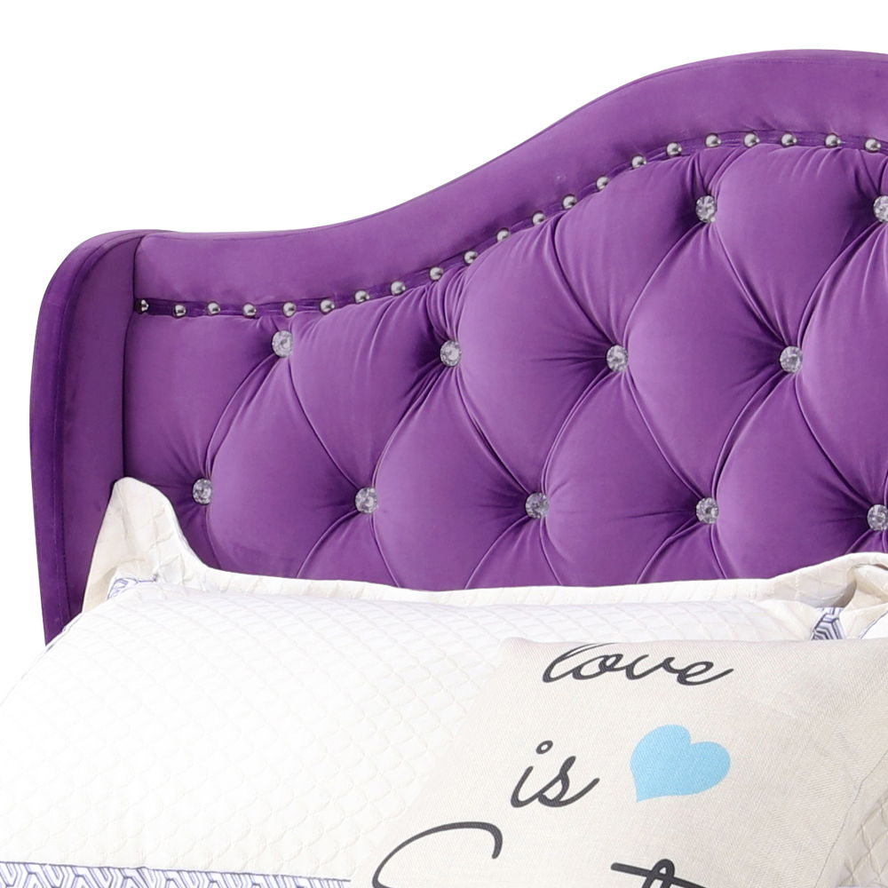 Transitional Upholstered Bed with Jewel Tufting – Multiple Colors