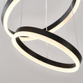 Modern 3 Rings Chandelier with Dimmable LED - Remote Control
