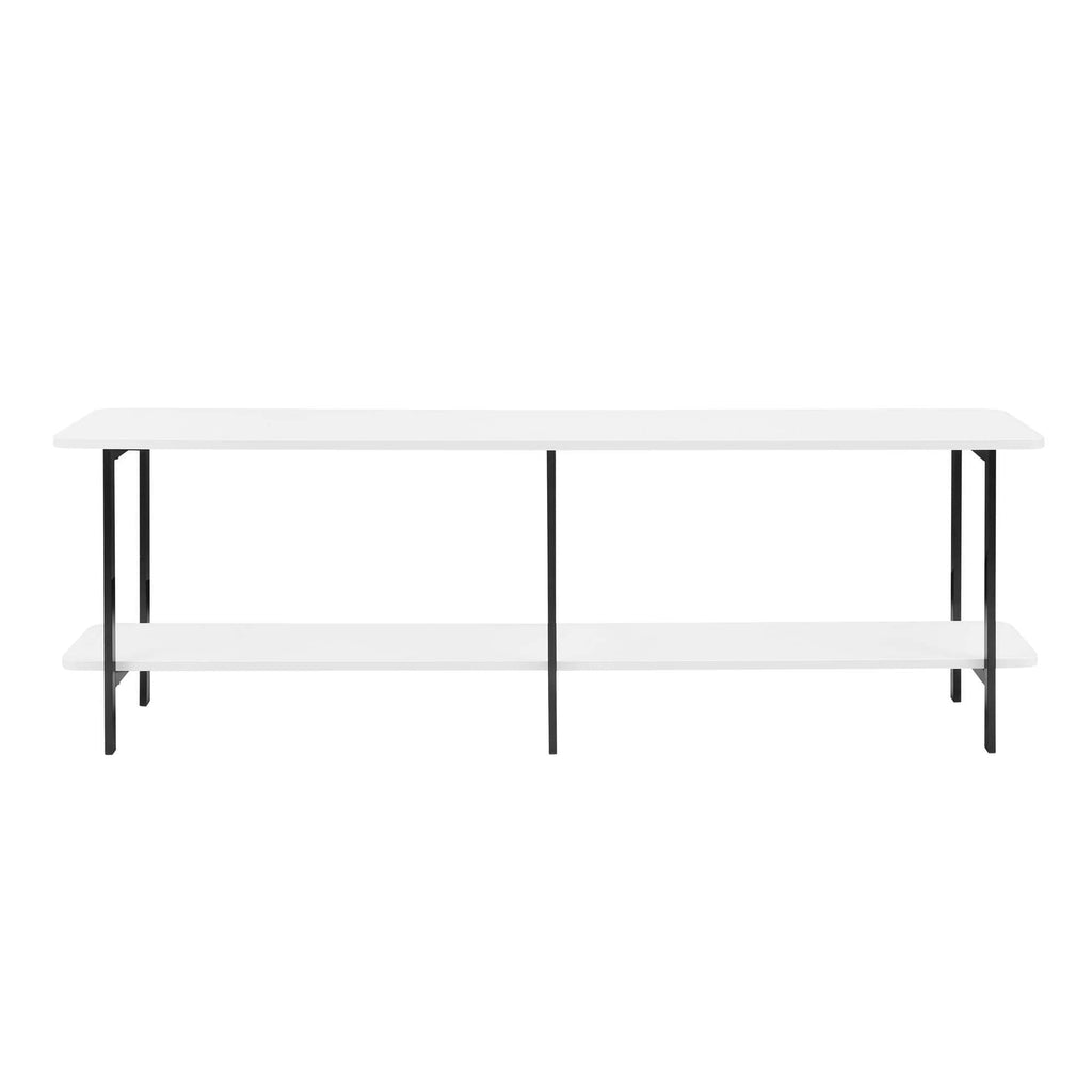 Celine 2 Shelf Console Table with Durable Construction - Gray, White, Black